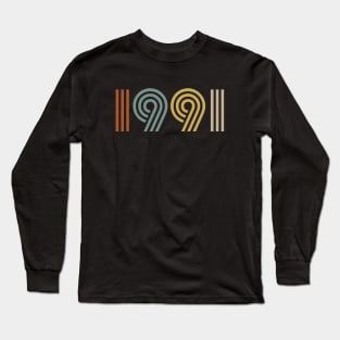 1991 Birth Year Retro Style Long Sleeve T-Shirt